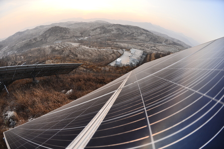 Solar panels green energyの写真素材