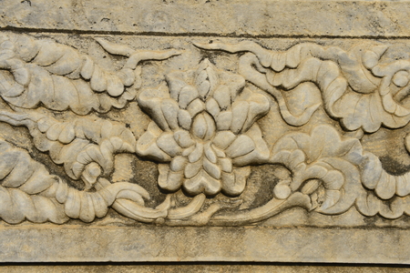 Ancient buildings wall carvingの写真素材