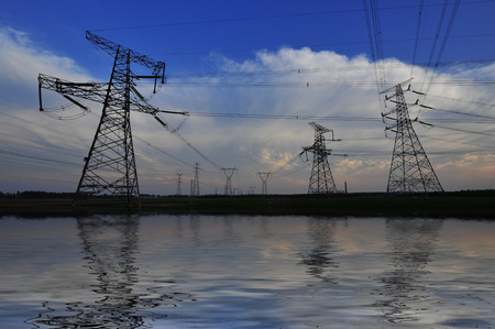 pylon towersの写真素材