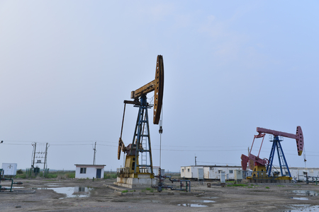 Oil pump in the outdoor workのeditorial素材