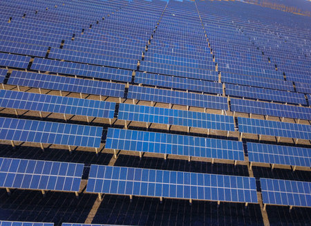 Solar panels green energy light energy