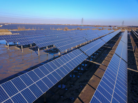 Solar panels green energy light energy