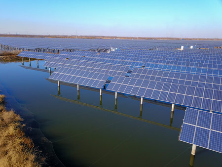 Solar panels green energy light energy