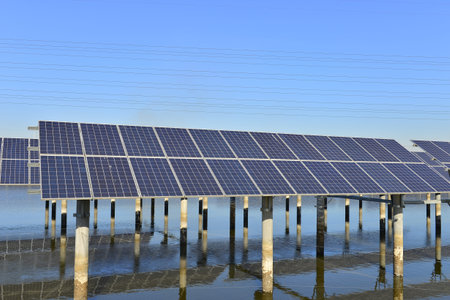 Solar panels green energy light energy