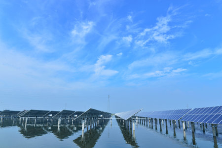 Solar panels green energy light energy