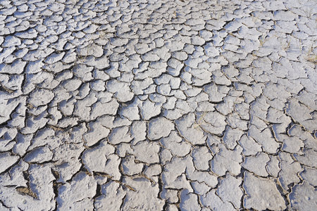 dry season with very arid terrain and little water broken soil virtually no vegetation