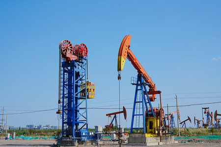 Oil pump in the outdoor work