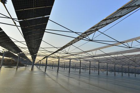 Solar photovoltaic panels and solar photovoltaic power generation systemsの写真素材