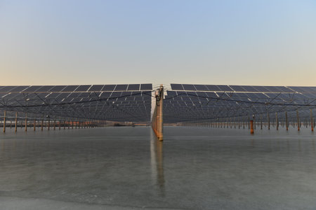 Solar photovoltaic panels and solar photovoltaic power generation systemsの写真素材