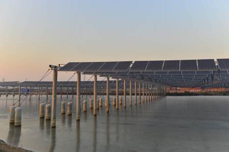 Solar photovoltaic panels and solar photovoltaic power generation systemsの写真素材