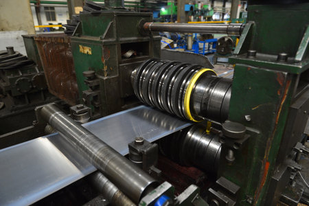 Hot rolled strip steel plant workshopの写真素材