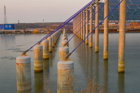 Solar photovoltaic panels and solar photovoltaic power generation systemsの写真素材