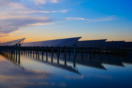 Solar photovoltaic panels and solar photovoltaic power generation systemsの写真素材