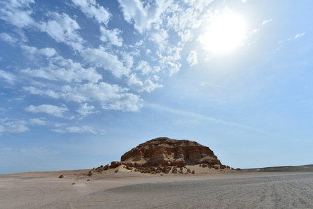 Geomorphic Scenery Desert in Yadan, Xinjiang, Chinaの写真素材