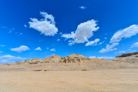 Geomorphic Scenery Desert in Yadan, Xinjiang, Chinaの写真素材