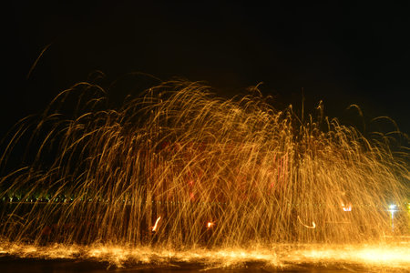 Molten steel in high temperature melting, while the iron is hot