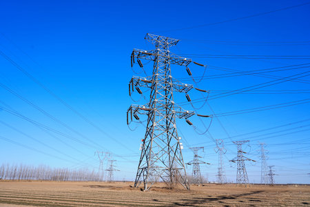The power supply facilities in the evening
