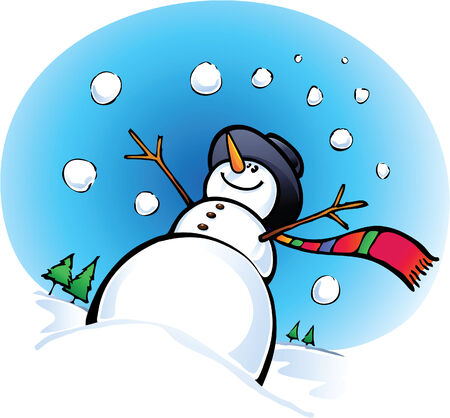 Happy Snowmanのイラスト素材