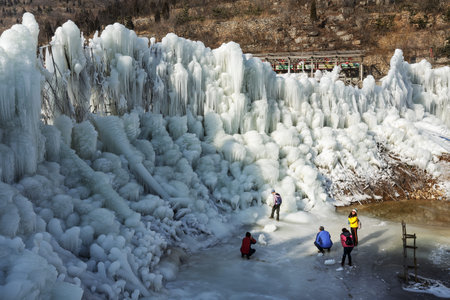 Landscape view of a snow landのeditorial素材