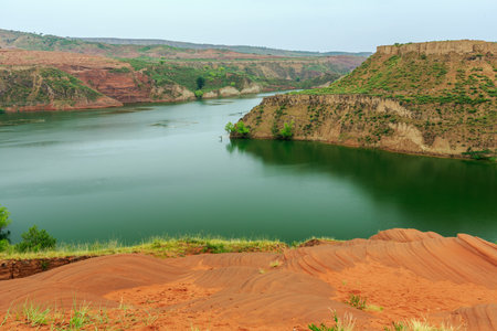 canyon Water in Danxiaの写真素材