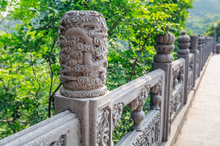 Stone pillar   of Wanshan Templeの写真素材