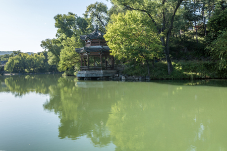 Scenery of Lake District in Chengde Mountain Resortのeditorial素材