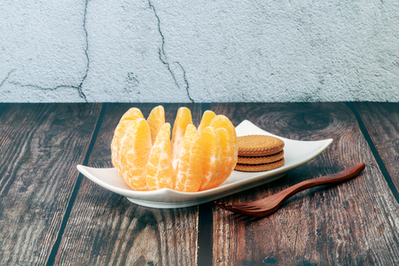 Orange dessertの写真素材