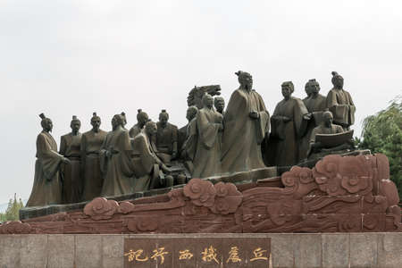 Group Sculptures on the Westward Journey of Qiu Chuji, Qixia Taixu Palace Scenic Area, Yantai City, Shandong Province, Chinaのeditorial素材