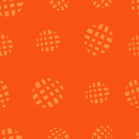 An orange Vector seamless pattern of hand-drawn circlesのイラスト素材