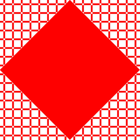 A red Vector pattern of colored abstract geometric shapes and gridのイラスト素材