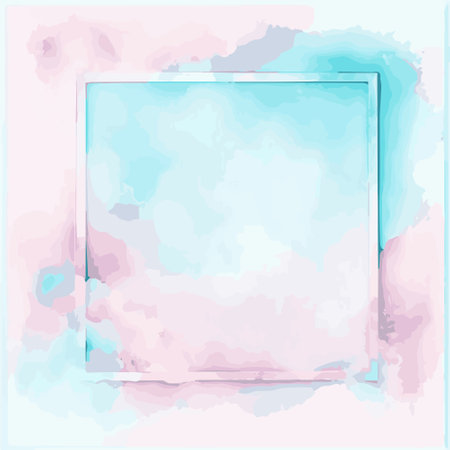 A Beautiful vector illustration of a vertical frame with abstract watercolor textureのイラスト素材