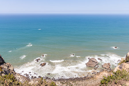 Fantastic view on the sea on the coast in summerの写真素材