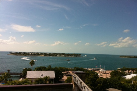 View of a small island off the coast of Key West, Floridaのeditorial素材