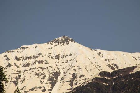 Glaciers are made up of fallen snow that, over many years, compresses into large, thickened ice masses.の写真素材