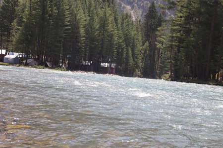 Clean water from glaicer in kumrat valley KPK pakistan.の写真素材