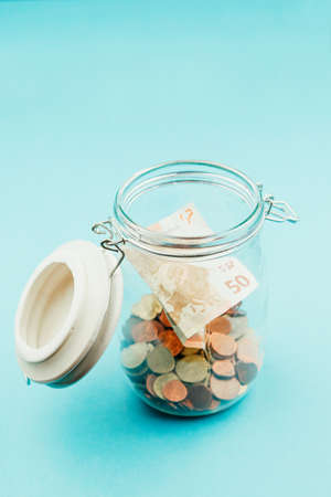 Savings in the jarの写真素材