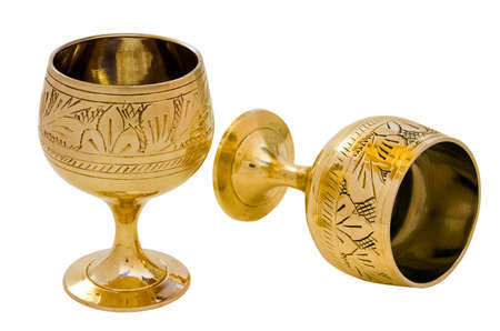 two wonderful luxury wineglasses from Russiaの写真素材