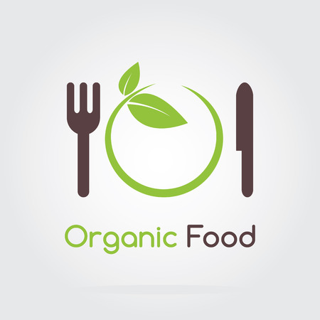 Organic green fresh and clean food. Vector illustration flat  design.のイラスト素材