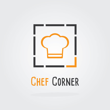 Chef cap icon. Cooking cap. cooking logo, Vector Logo Template.のイラスト素材