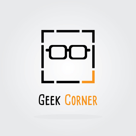 Geek Corner, geek logo, Vector Logo Template.のイラスト素材