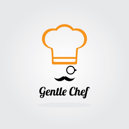 Gentleman Chef Vector Illustration. Vector illustration flat  design.のイラスト素材