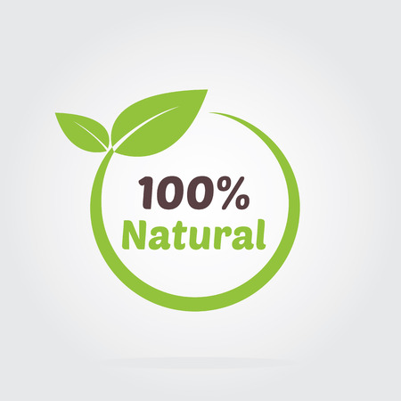 Organic food badge for food and drink, restaurants and organic products vector illustration.のイラスト素材