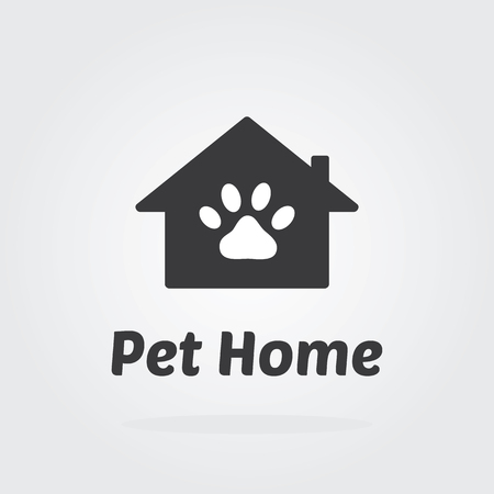 Pets Home. Pet logo minimal concept. Vector for pet shop or hotel.のイラスト素材