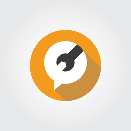 Repair Forum Logo concept. Bubble, chat, communication, forum, repair. Vector Repair Icon. Vector Repair Iconのイラスト素材