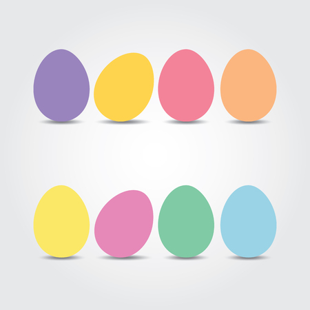 Easter eggs. Vector illustration. Easter eggs vector icons flat style. Easter eggs isolated vector. Easter eggs for Easter holidays design. Easter eggs isolated on white background.のイラスト素材