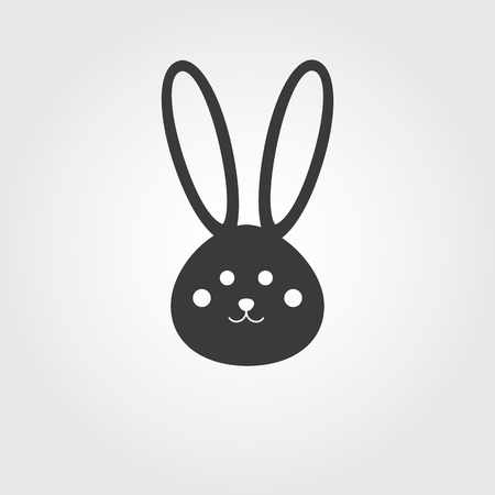 Easter bunnies rabbit greeting card. Easter bunnies. Vector illustrationのイラスト素材