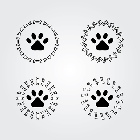 Pets icons set for vet, pet shop, pet house and pet clinic.のイラスト素材