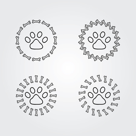 Pets icons set for vet, pet shop, pet house and pet clinic.のイラスト素材