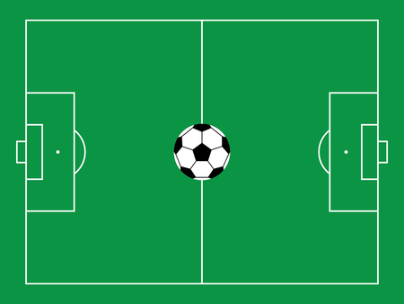 Football / soccer field illustrationのイラスト素材