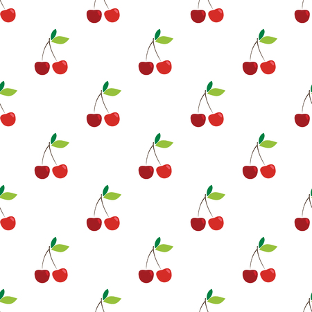 Cherry seamless pattern. Vector Illustration for print, textile, wrapping, wallpapers, web backgroung, cover, banner, flyer.のイラスト素材